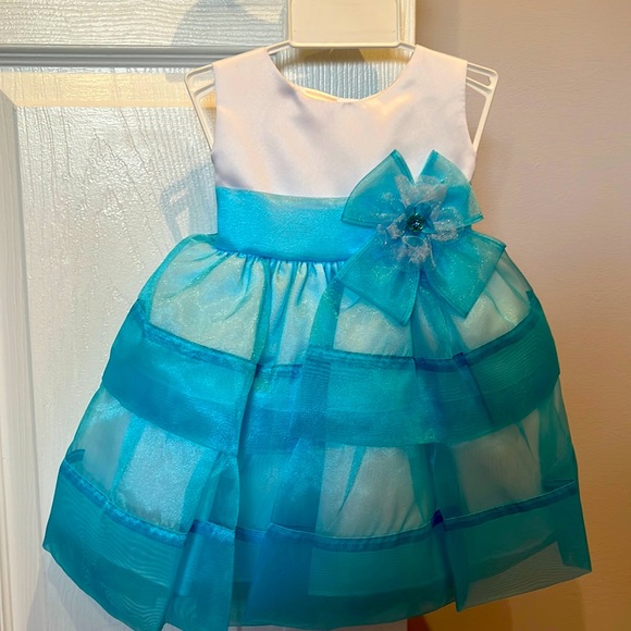 Dresses Kid Collection White And Blue Toddler Formal Dress Brand New